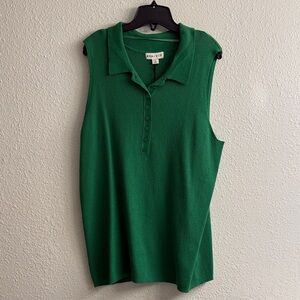 Ava & Viv Emerald Green Sleeveless Top